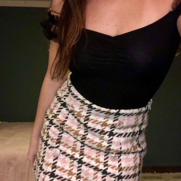 Plaid Pink Skirt - Picture 2 of 3